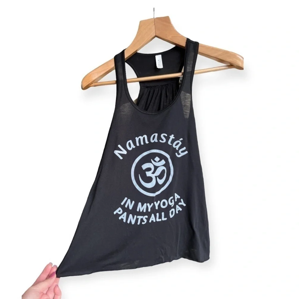 Namastay In My Yoga Pants All Day Women’s Tank Top, Small - Picture 1 of 7